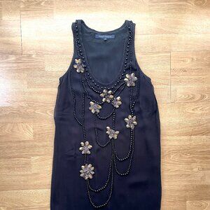 French connection beaded cocktail flapper-type dress (Sz 6)